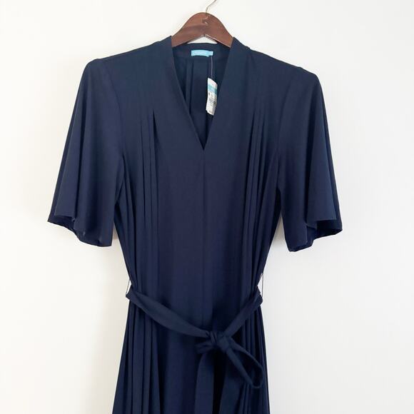 J. MCLAUGHLIN Shiloh Jersey Midi Dress Navy Blue Medium M - Picture 5 of 10